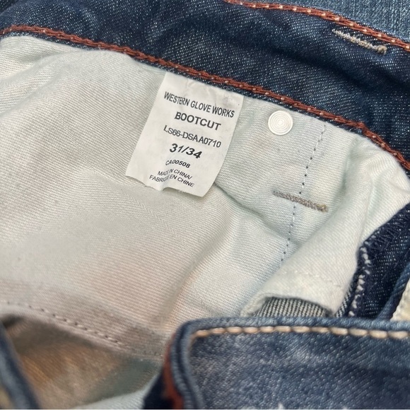𝅺1921 Western Glove Works Bootcut Mid Rise Jeans Size 31 - Picture 7 of 7